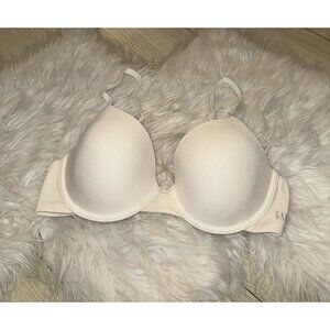 Gap Body Breeze T-Shirt Bra Lined Underwire Modal Blend Womens 36C Ivory New